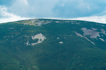 summer mountains in a cloudy day