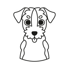Isolated cute avatar of an airedale terrier dog breed Vector illustration
