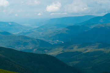 summer mountains in a cloudy day
