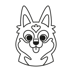 Fototapeta na wymiar Isolated cute avatar of a husky dog breed Vector illustration