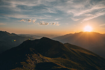 sunrise over the mountains