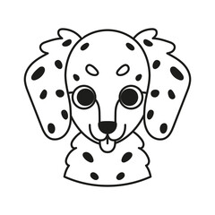 Isolated cute avatar of a dachshund dog breed Vector illustration