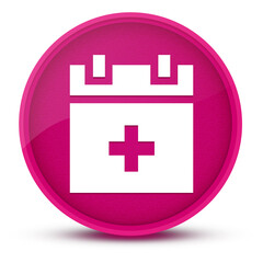 Add new schedule luxurious glossy pink round button abstract