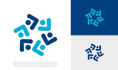 Human Resources Consulting Company, Global Community Logo. Social Networking logo designs.