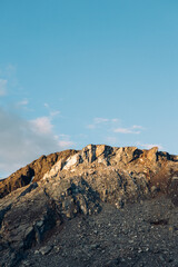 landscape with blue sky and clouds