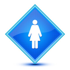 Male icon isolated on special blue diamond button illustration