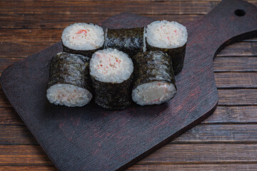 Japanese sushi - fast food. Asian traditional snack