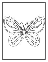 Butterflies Coloring Book Pages for Kids. Coloring book for children. Butterfly.