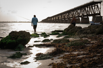 fishing on the bridge
