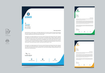 Modern Abstract Simple Unique Letterhead Design