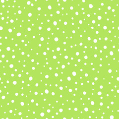 Groen naadloos patroon met witte stippen
