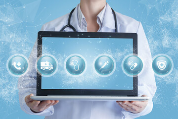 Concept of providing modern technologies in healthcare.