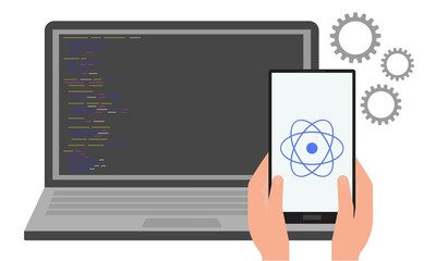 React native. Development of cross-platform programs and applications. Availability on different devices.