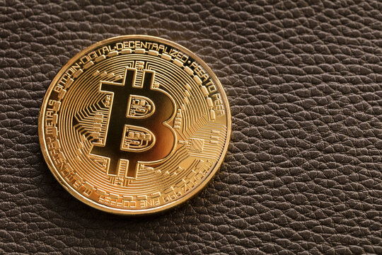 Bitcoin on leather