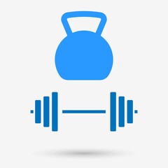Dumbbell icon isolated object. Vector illustration.