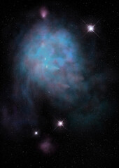 Small part of an infinite star field