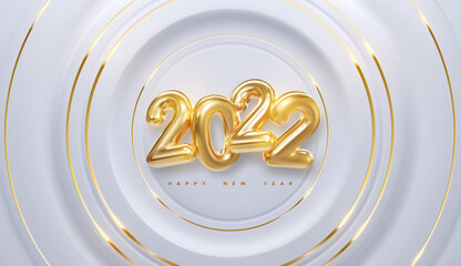 Obraz premium Happy New 2022 Year.