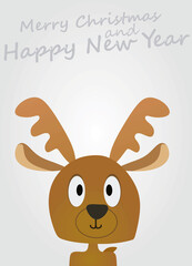 Merry Christmas and Happy new year card. vector