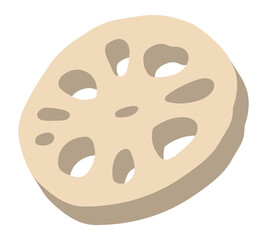 れんこんの輪切り