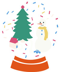 Magic christmas ball, new year ball on the white isolated background.