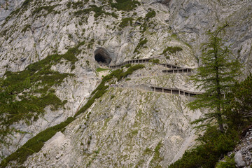 Path to the Eisriesenwelt Ice Caves, Berchtesgaden alps, Werfen, Salzburg, Austria
