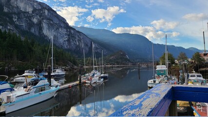 Fototapeta na wymiar Squamish, British Columbia boat dock