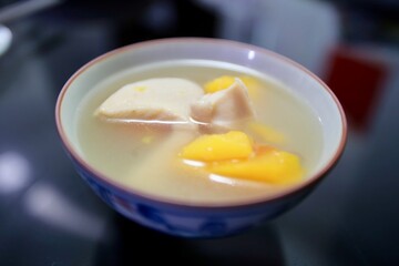 Close up of Chinese soup.