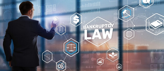 Judicial decision lawyer business concept. Bankruptcy law concept