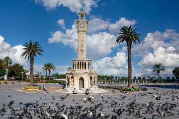 Obraz premium Turkey Izmir Konak Square Old Clock Tower