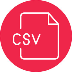 Csv Document Isolated Vector icon which can easily modify or edit

