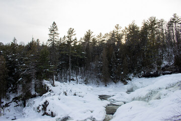 Chutes de Plaisance, QC, Canada in Winter