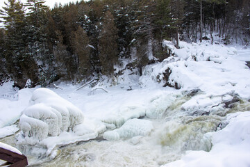 Chutes de Plaisance, QC, Canada in Winter