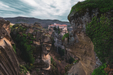 Fototapeta na wymiar Monastery on mountaintop