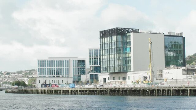 Cork city Port of Cork in Ireland and docks on the quay