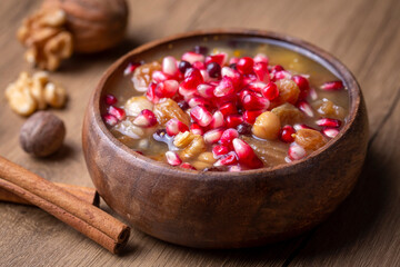 Traditional delicious Turkish dessert; Ashura (Asure)