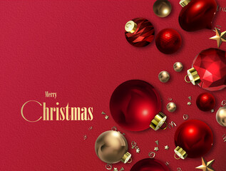 Red Christmas New Year decorations