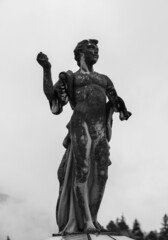 Architectural details at the Peles Castle in Sinaia city - Romania 28.Sep.2021 It is a palace built between 1873 and 1914 as the summer residence of the kings of Romania