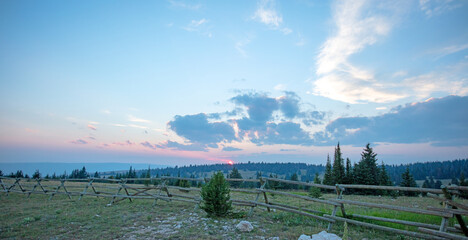 Sunset in the Rocky Mountains of Montana United States