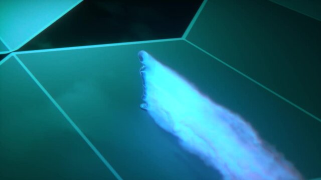 Man Running with Smoke Trail
