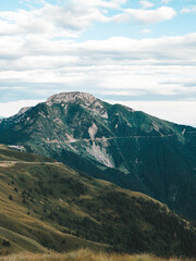 mountain landscape with sky and clouds