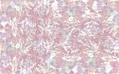 Pastel Pink crackled mother of pearl in faceted mosaic pattern