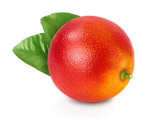 Blood red oranges isolated on white background with clipping path and full depth of field