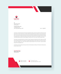 Letterhead Template Design For Professional Business Project. Corporate Modern Creative Editable Letterhead Template Design Vector.