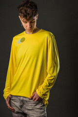 non binary transgender Tomboy lesbian androgynous sylish. small breast worried self-identity