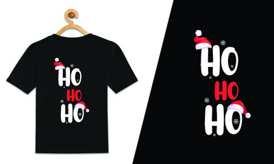 Ho Ho Ho Christmas T-Shirt Design 
