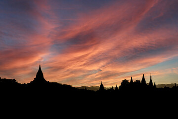 Obraz premium Bagan Sunset