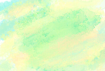 Fototapeta premium green yellow watercolor background. grunge template. Holiday background for greeting card. texture imitation paint
