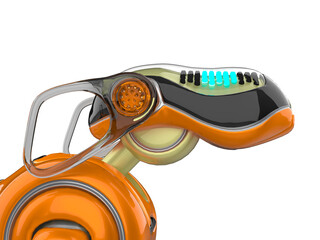 Obraz premium cyber dog cartoon close up side view