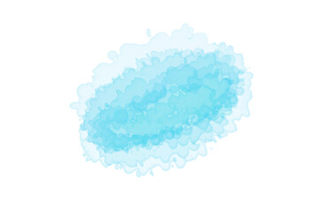 watercolor blot abstract blue background. illustration.