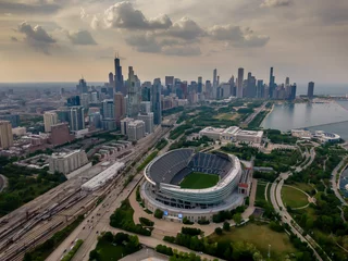 Foto op Aluminium Aerial View of Soldier Field in Chicago Illinois © Grindstone Media Grp